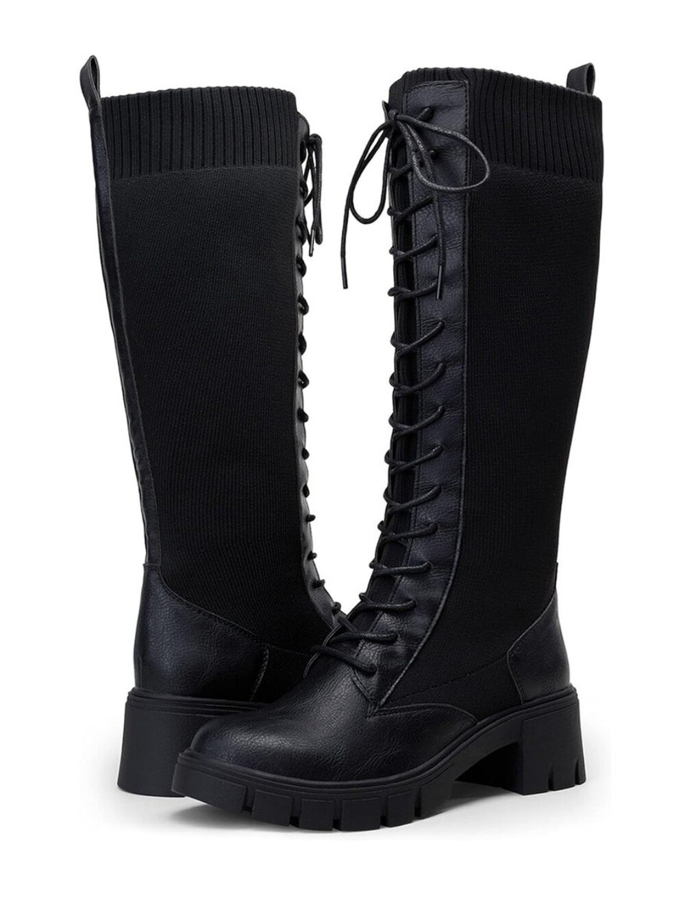 Vepose Knee High Combat Boots